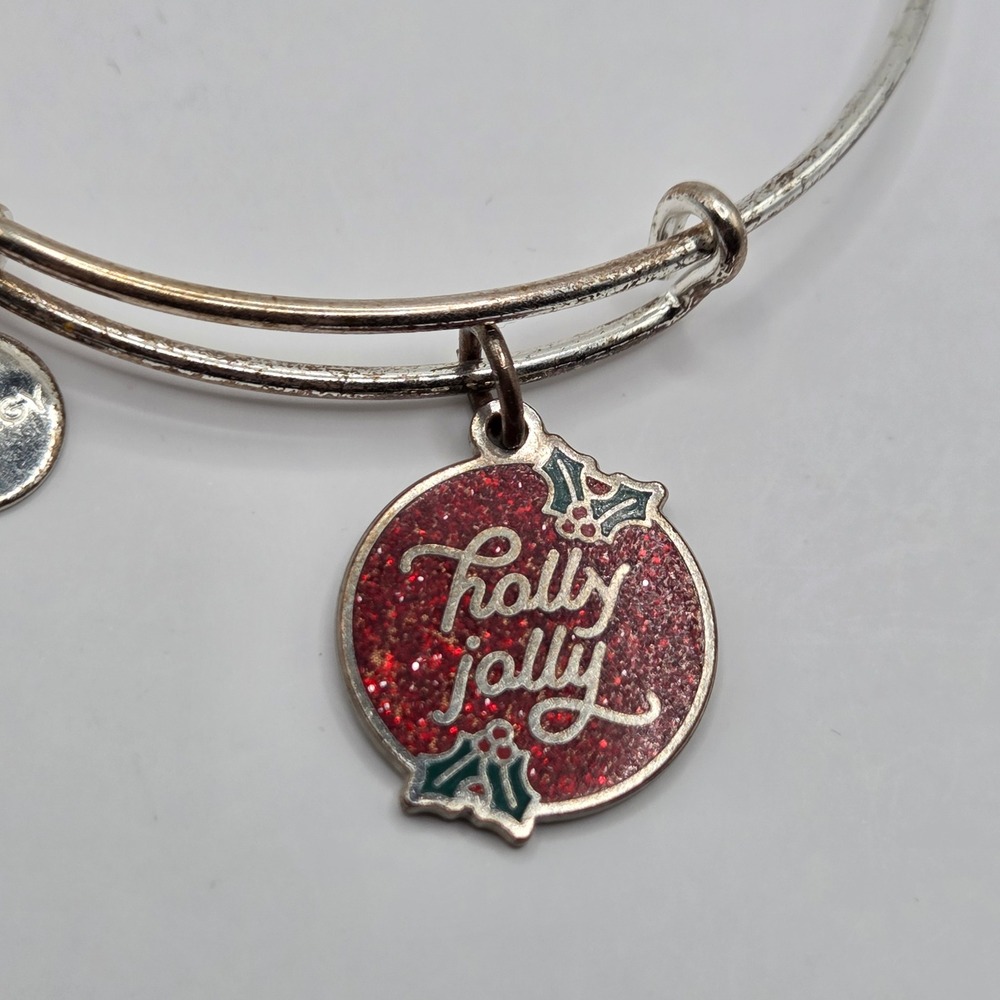 ALEX AND ANI Holly Jolly Christmas Charm Bangle Bracelet